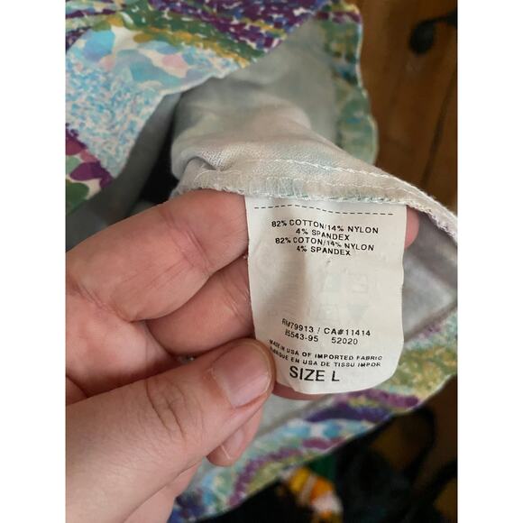 A Pea in the Pod maternity multicolored summer mini dress with adjustable straps - Picture 4 of 8